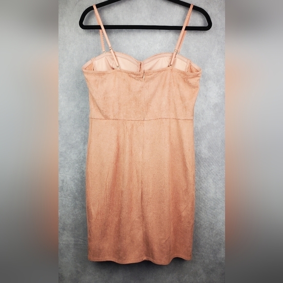 GUESS LOS ANGELES COCOS FAUX SUEDE MINI WOMEN'S DRESS SIZE L - Picture 7 of 15